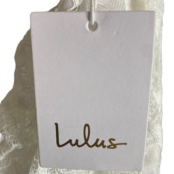 Lulus Flawless Extravagance Maxi Dress Womens Small White Boho Lace Wedding NWT - Picture 6 of 8